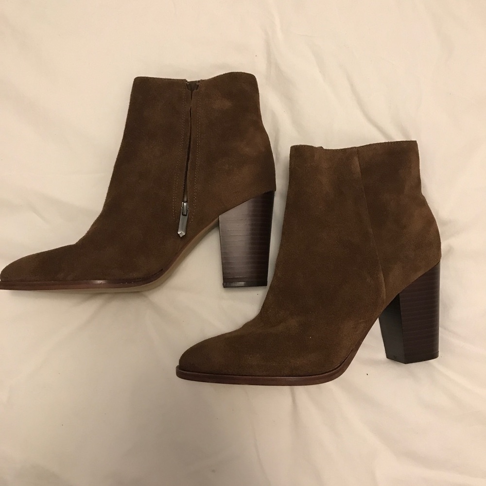 Sam Edelman Heeled Brown Suede Boots, Size 9.5